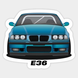 Blue E36 Sticker